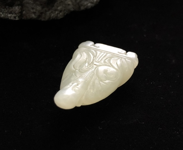 古玩玉器清代和田精白玉精細工壽星拍賣,當前價格13000元