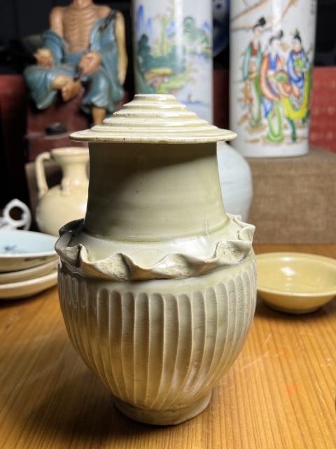 古玩陶瓷南宋條紋蓋罐拍賣，當前價格3588元