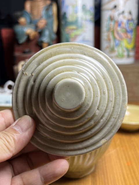 古玩陶瓷南宋條紋蓋罐拍賣，當前價格3588元