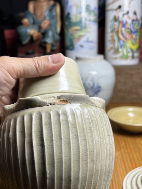 古玩陶瓷南宋條紋蓋罐拍賣，當前價格3588元