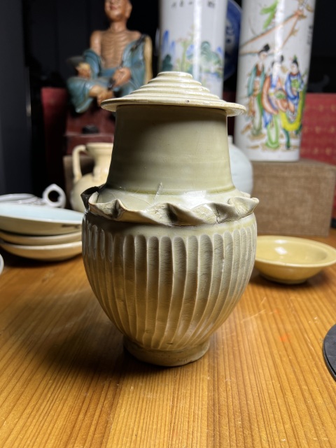 古玩陶瓷南宋條紋蓋罐拍賣，當前價格3588元
