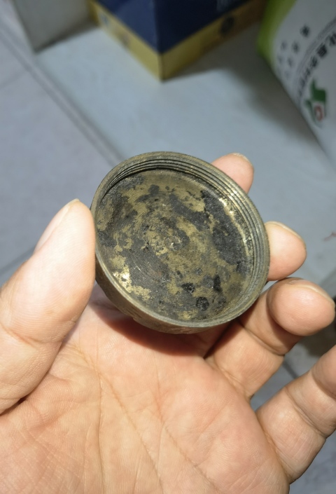 古玩銅器民國銅墨盒拍賣，當前價格300元