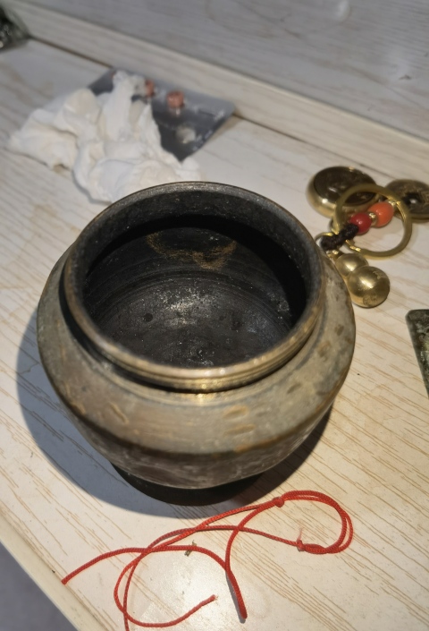 古玩銅器民國銅墨盒拍賣，當前價格300元