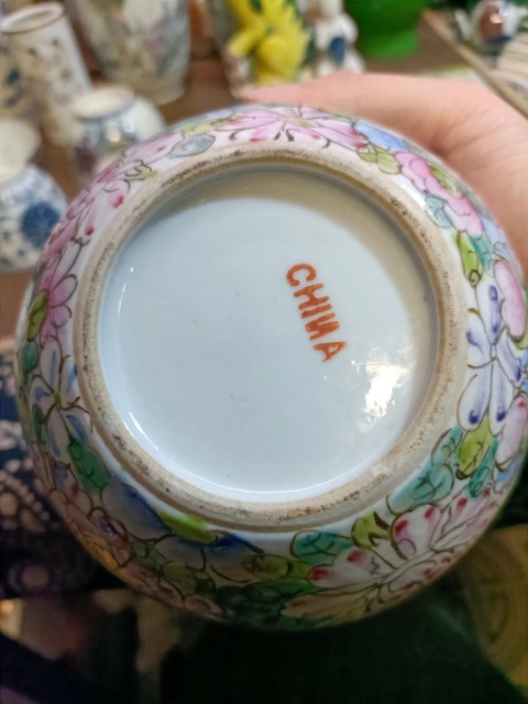 古玩陶瓷民國百花不落地粉彩螭龍蝠紋洗拍賣,當前價格8888元