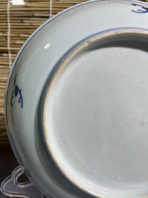 古玩陶瓷拐子龍紋青花盤拍賣,當前價格1800元