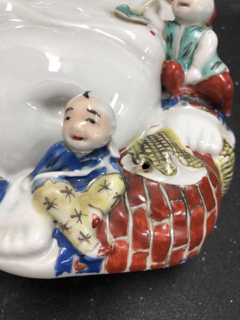 古玩陶瓷底款茂記生造粉彩五子登科彌勒佛造像拍賣，當前價格8000元