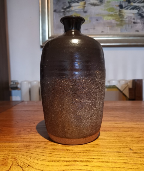 古玩陶瓷明代黑釉弦紋梅瓶（公元1368-1644）拍賣，當前價格688元