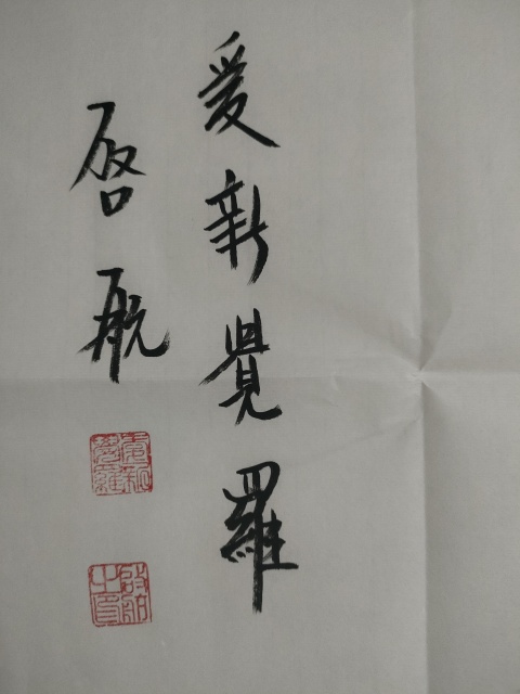 古玩字畫(huà)愛(ài)新覺(jué)羅啟航款行書(shū)橫幅拍賣(mài),當(dāng)前價(jià)格180元