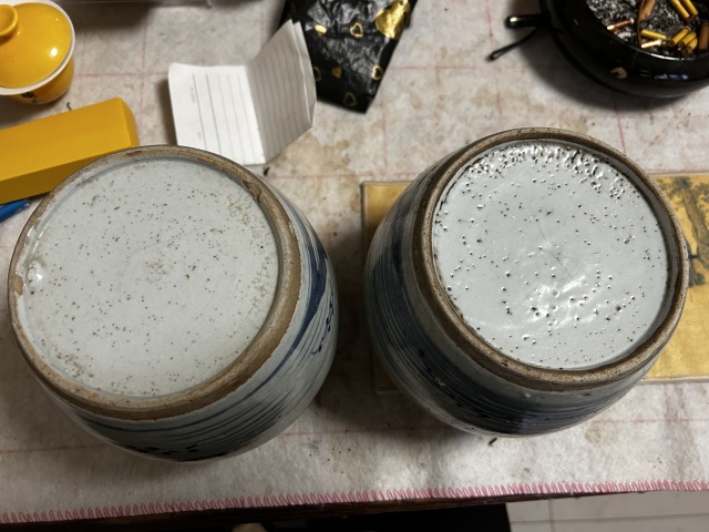 古玩陶瓷清乾隆青花山水紋罐拍賣，當前價格999元