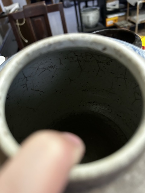 古玩陶瓷清乾隆青花山水紋罐拍賣，當前價格999元