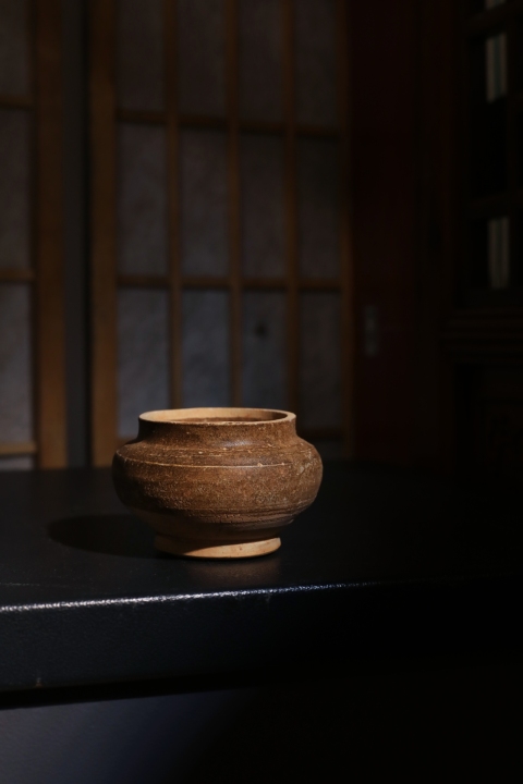 古玩陶瓷醬釉小茶入拍賣，當前價格350元