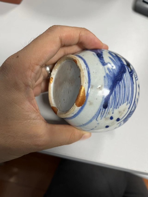 古玩陶瓷雍乾青花山水人物石榴尊拍賣,當前價格699元