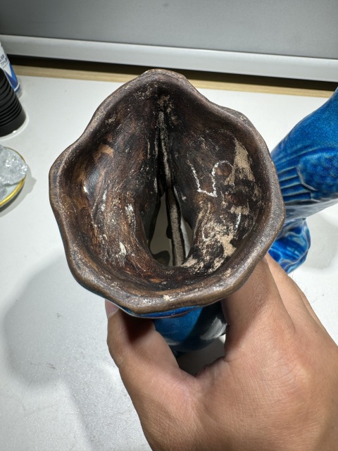 古玩陶瓷孔雀藍釉英明神武造像拍賣，當前價格1200元