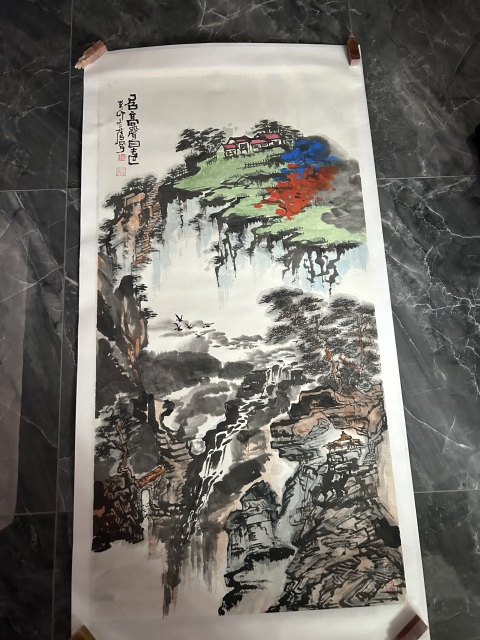 古玩字畫吳秀坤《居高聲自遠》拍賣，當前價格650元