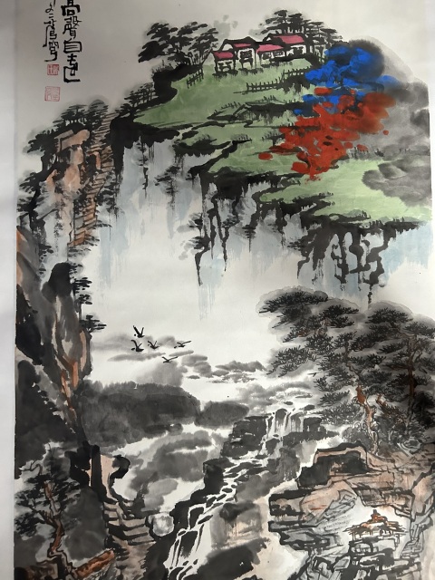 古玩字畫吳秀坤《居高聲自遠》拍賣，當前價格650元