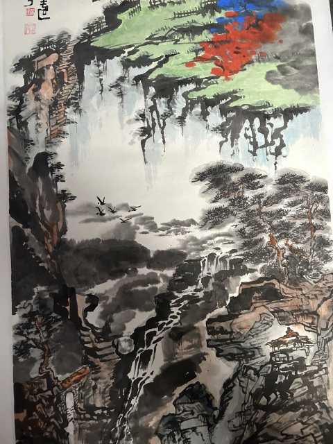 古玩字畫吳秀坤《居高聲自遠》拍賣，當前價格650元