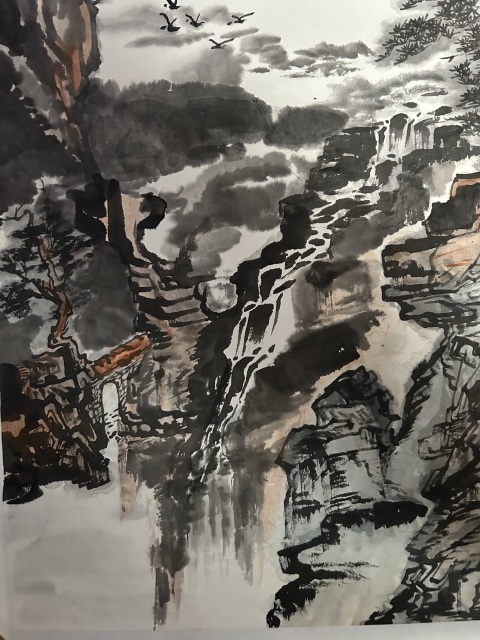 古玩字畫吳秀坤《居高聲自遠》拍賣，當前價格650元