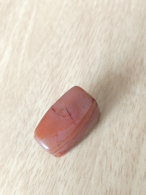 古玩玉器清天然紅瑪瑙多棱珠拍賣，當前價格299元