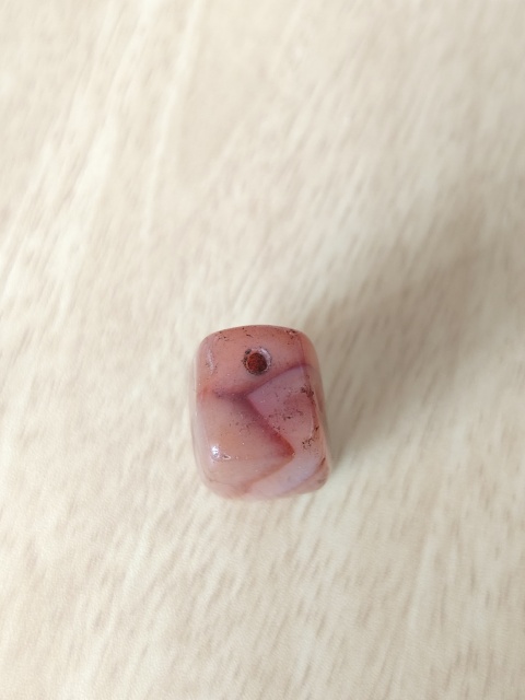 古玩玉器清天然紅瑪瑙多棱珠拍賣，當前價格299元