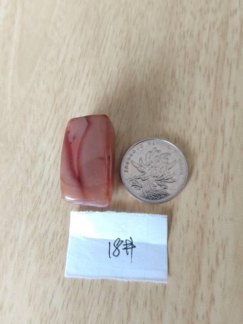 古玩玉器清天然紅瑪瑙多棱珠拍賣，當前價格299元