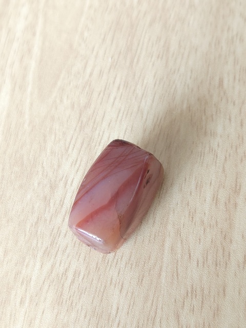 古玩玉器清天然紅瑪瑙多棱珠拍賣，當前價格299元