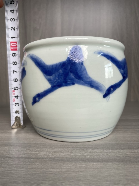 古玩陶瓷清中期 精品青花天鵝紋琴爐(文房器)拍賣,當前價格850元