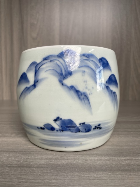 古玩陶瓷清中晚期 青花山水人物紋琴爐（文房雅器）拍賣，當(dāng)前價格600元