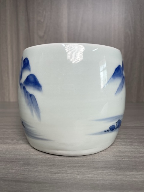 古玩陶瓷清中晚期 青花山水人物紋琴爐（文房雅器）拍賣，當(dāng)前價格600元