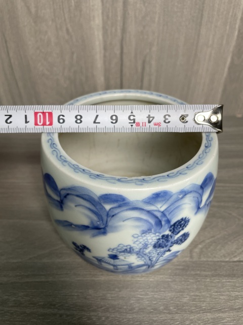 古玩陶瓷清中晚期 青花山水人物紋琴爐（文房雅器）拍賣，當(dāng)前價格600元