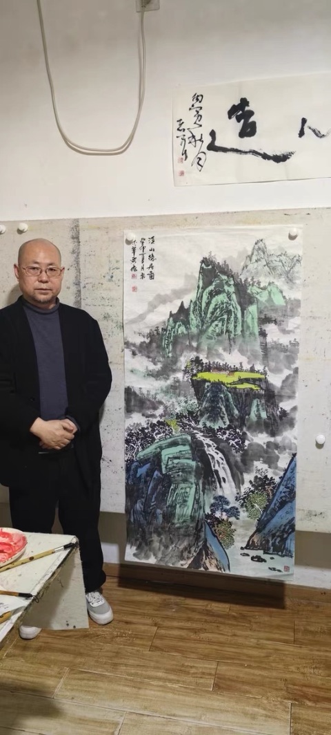 古玩字畫郭霖飛《溪山隱居圖》拍賣,當前價格758元