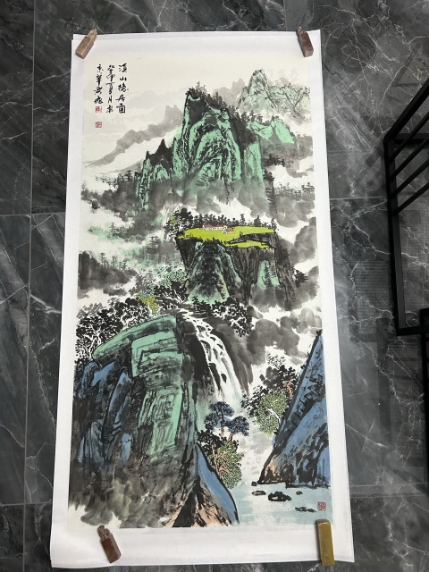 古玩字畫郭霖飛《溪山隱居圖》拍賣,當前價格758元