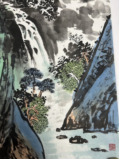 古玩字畫郭霖飛《溪山隱居圖》拍賣,當前價格758元