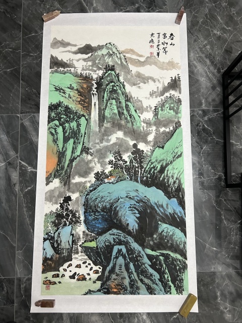 古玩字畫郭霖飛《春山富水》拍賣，當(dāng)前價格755元