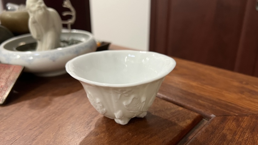 古玩陶瓷民國?德化窯白釉杯拍賣，當前價格760元