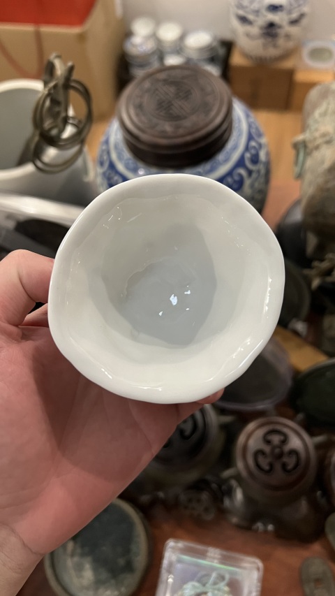 古玩陶瓷民國?德化窯白釉杯拍賣，當前價格760元