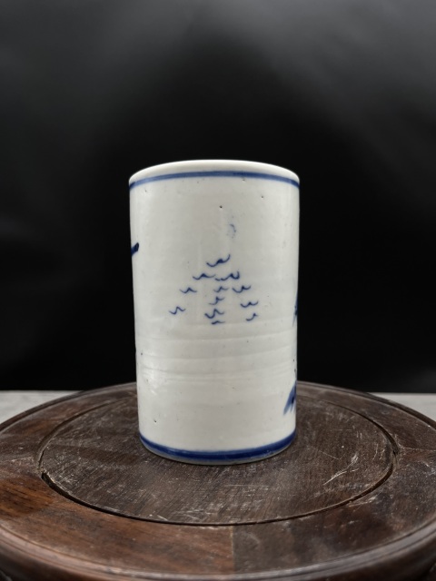 古玩陶瓷山水紋青花筆筒拍賣，當(dāng)前價(jià)格1880元