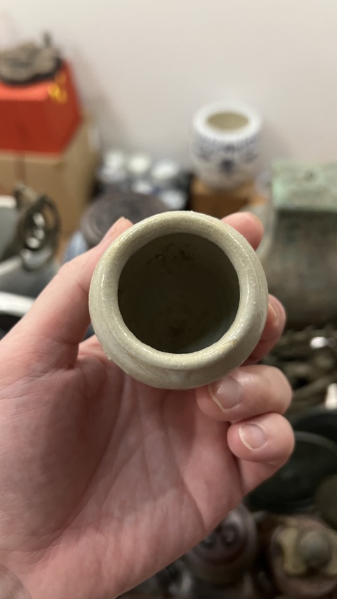 古玩陶瓷明代影青罐拍賣，當(dāng)前價格299元