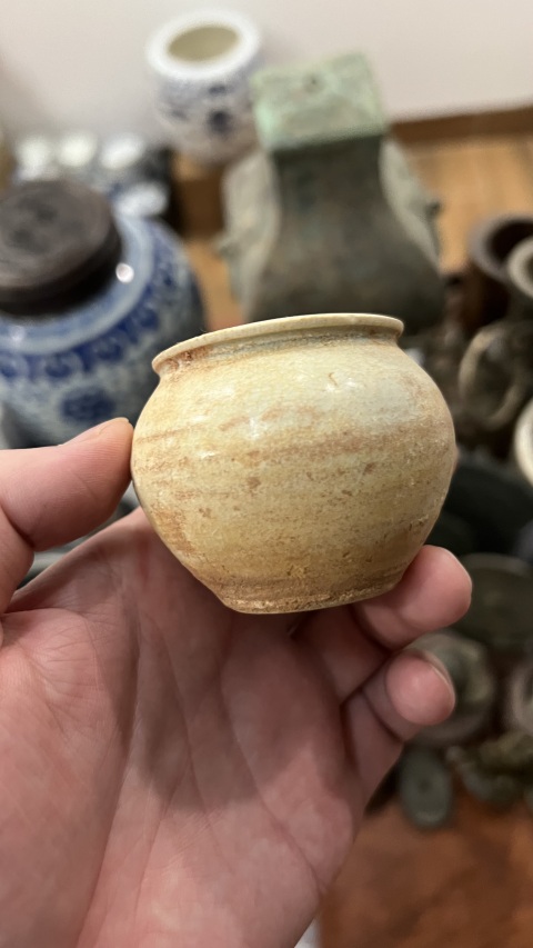 古玩陶瓷元代影青水盂拍賣，當前價格233元