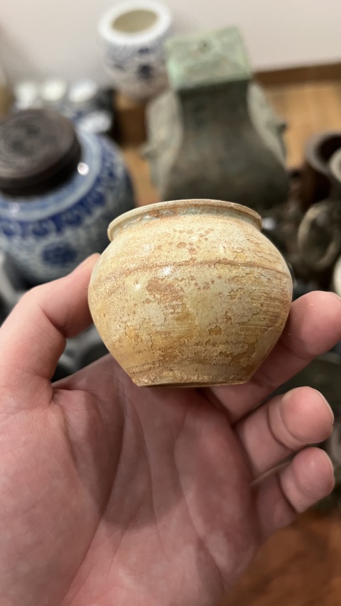 古玩陶瓷元代影青水盂拍賣，當前價格233元