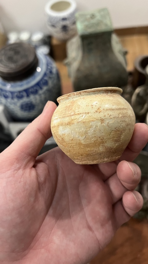 古玩陶瓷元代影青水盂拍賣，當前價格233元