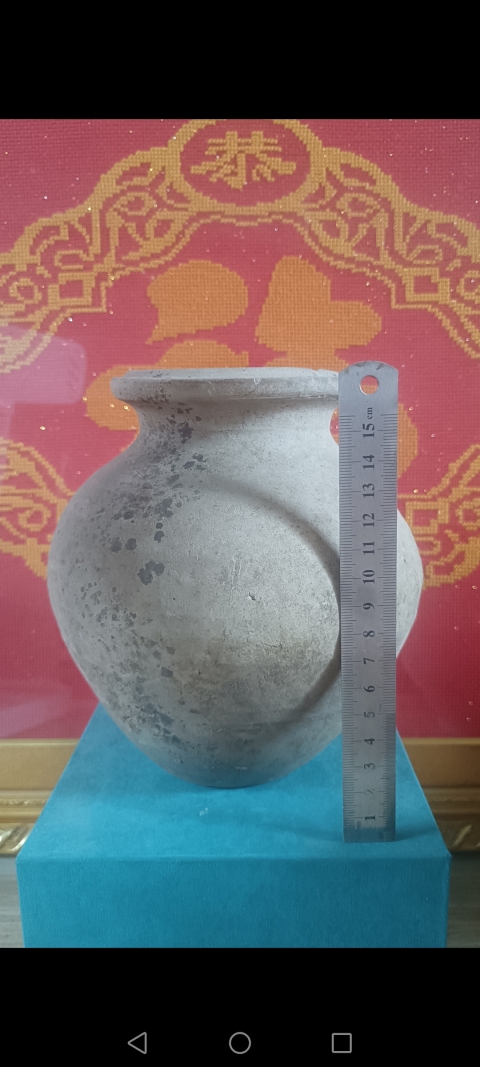古玩陶瓷漢代~灰陶罐拍賣,當前價格11元