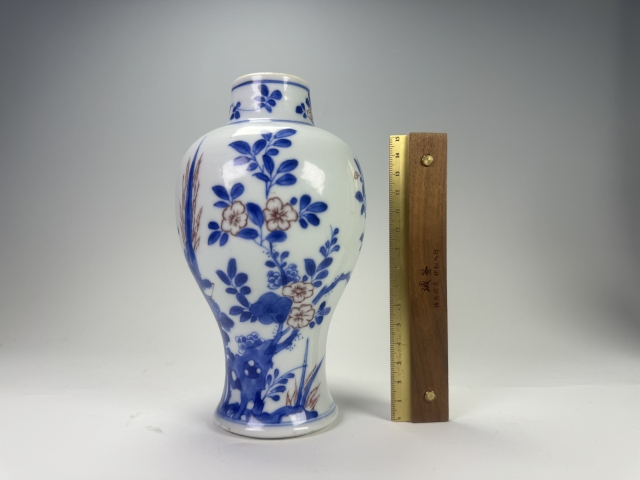 青康熙 青花釉里紅胆瓶 双龍手絵 希少品 青康熙 青花釉里紅胆瓶 双龍手絵 希少品 - メルカリ