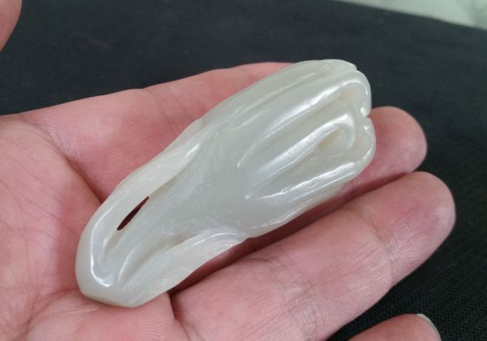 古玩玉器和田玉雕“佛手瓜”拍賣，當前價格480元
