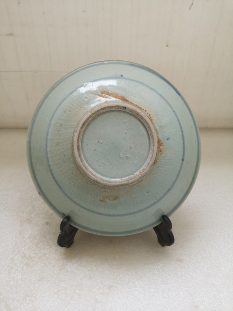 古玩陶瓷花卉紋青花盤拍賣,當前價格680元