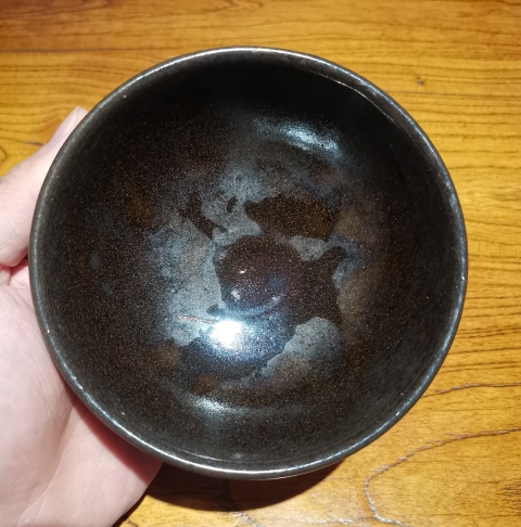 古玩陶瓷《平臺實物保真》元末明初茶葉末釉盞拍賣,當前價格888元