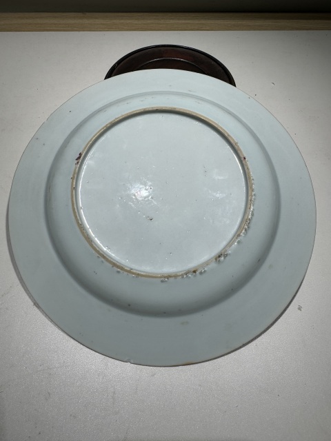 古玩陶瓷雍正粉彩提籃花卉紋折沿盤拍賣，當前價格3600元
