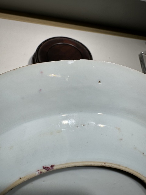 古玩陶瓷雍正粉彩提籃花卉紋折沿盤拍賣，當前價格3600元