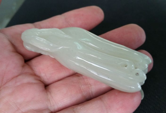古玩玉器和田玉雕“佛手瓜”拍賣，當前價格580元