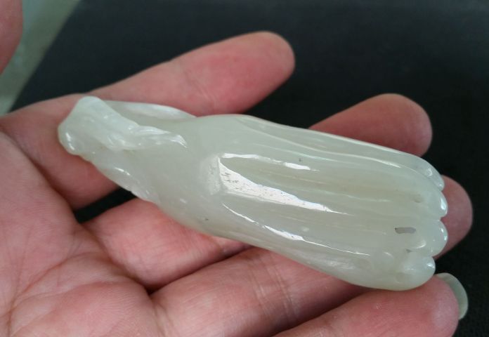 古玩玉器和田玉雕“佛手瓜”拍賣，當前價格580元