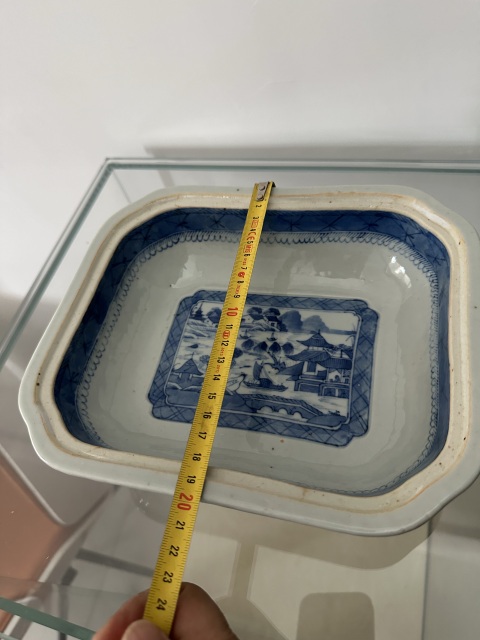 古玩陶瓷青花山水人物紋八方蓋鍋拍賣,當前價格2680元